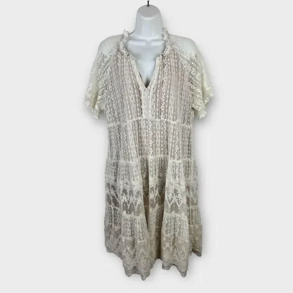 Sundance Cream Lace Mini Dress - Picture 2 of 10